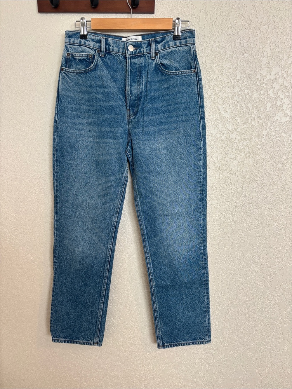 Reformation Blue Straight Jeans